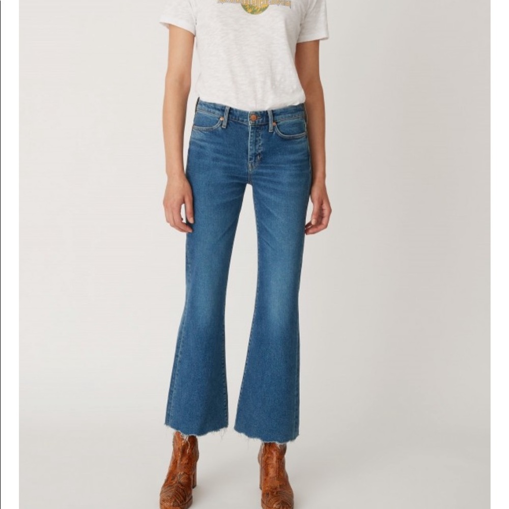 Designer MiH high rise cropped flare jean